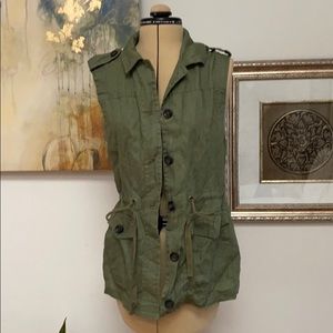 Canvas Green Vest, Like-New